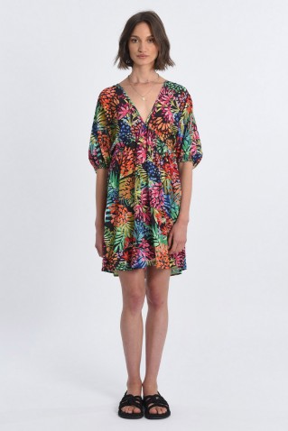 v-neck printed dress molly bracken