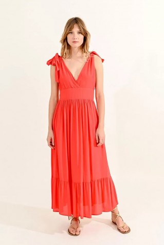 long dress with knotted straps molly bracken