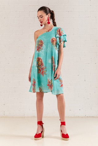 one shoulder dress moutaki
