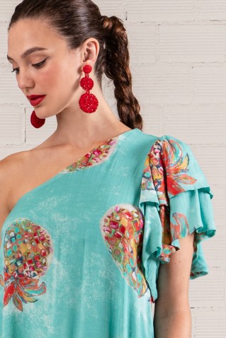 one shoulder dress moutaki