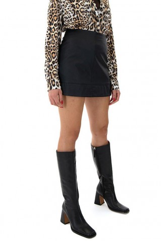 mini φουστα δερματινη moutaki