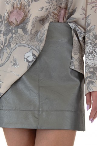 mini φουστα δερματινη moutaki