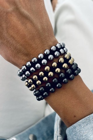 διπλο βραχιολι ημιπολυτιμου αιματιτη goupi handmade jewels