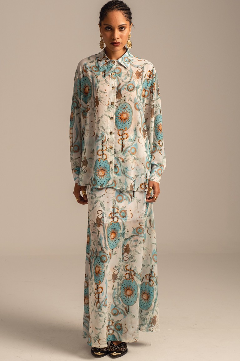 "sunseeker" maxi skirt peace & chaos