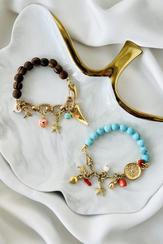 βραχιολι με ξυλινες χαντρες goupi handmade jewels