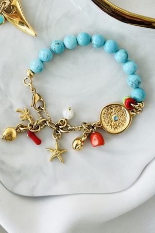 βραχιολι με ξυλινες χαντρες goupi handmade jewels