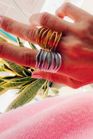 δαχτυλιδι ατσαλινο φαρδυ κυμα goupi handmade jewels