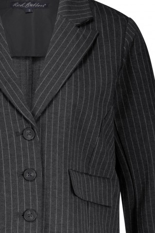 "skipper" punta pinstripe jacket red button