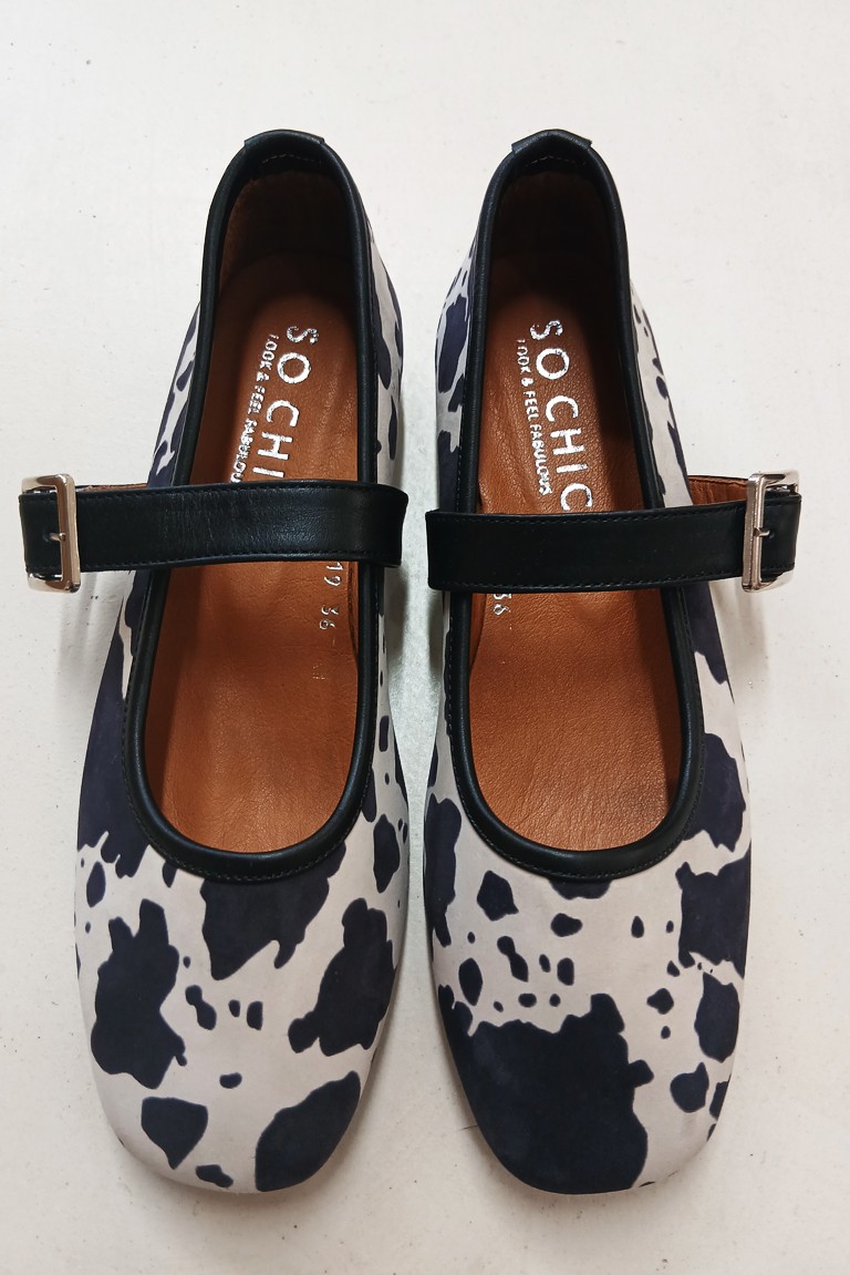 "joy" δερματινη μπαλαρινα sochic shoes