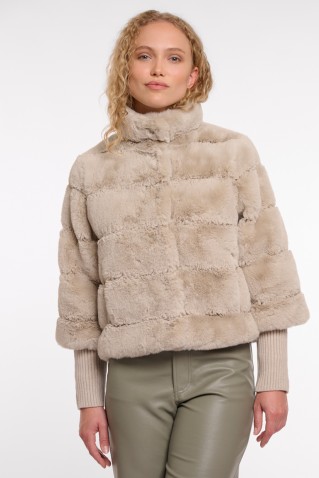"feline" faux fur jacket rino & pelle