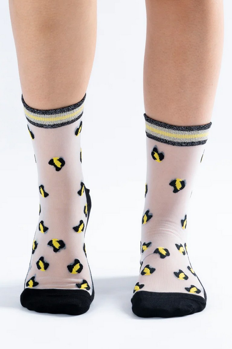 "leopard 1" high sheer socks wigglesteps