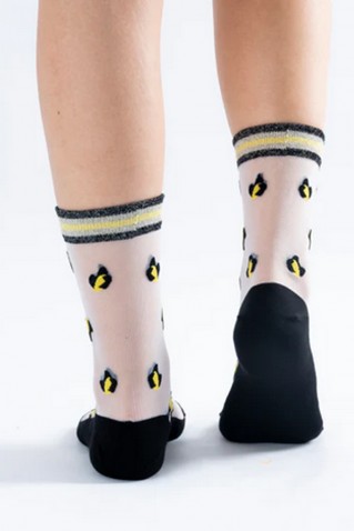"leopard 1" high sheer socks wigglesteps