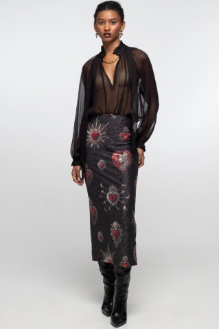 "elisium" midi skirt peace & chaos