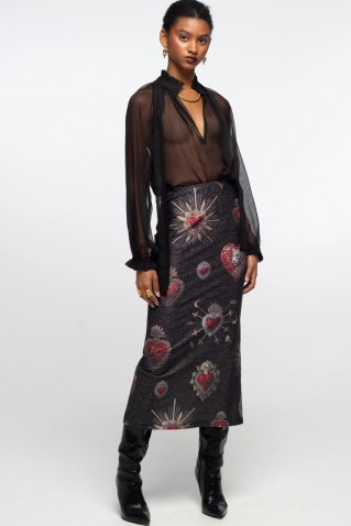 "elisium" midi skirt peace & chaos
