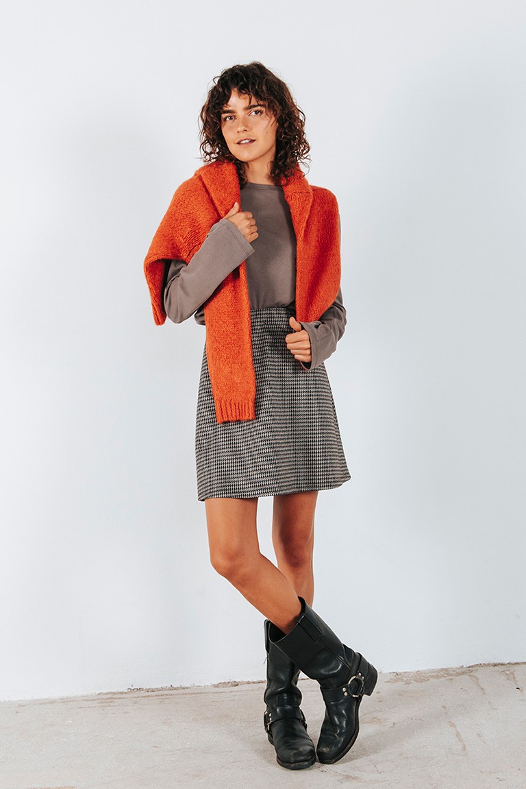 mini plaid skirt badila