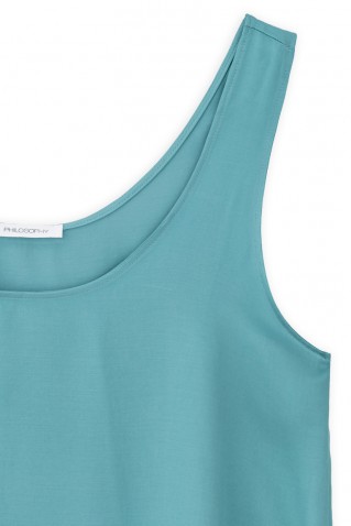 satin fine ecovero sleeveless cropped top philosophy