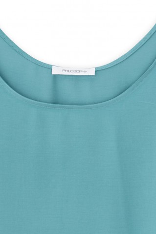 satin fine ecovero sleeveless cropped top philosophy