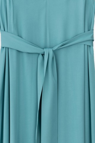 satin fine ecovero v-neck dress philosophy