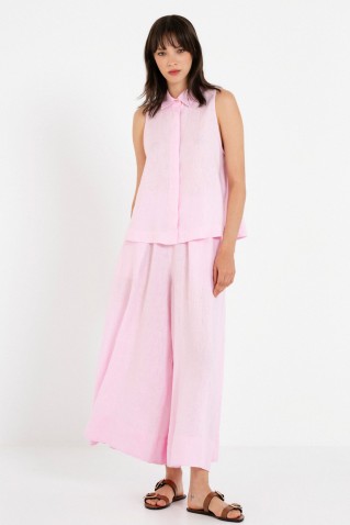 linen halter neck cropped shirt philosophy