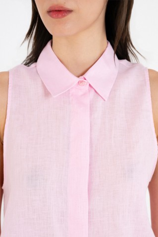 linen halter neck cropped shirt philosophy