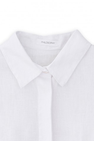 linen halter neck cropped shirt philosophy