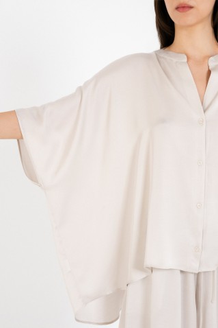 satin fine ecovero oversized shirt philosophy