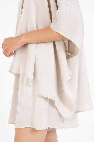 satin fine ecovero oversized shirt philosophy