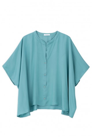satin fine ecovero oversized shirt philosophy