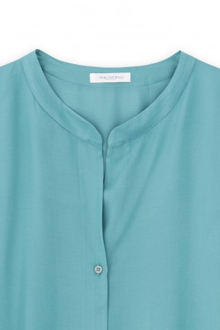 satin fine ecovero oversized shirt philosophy