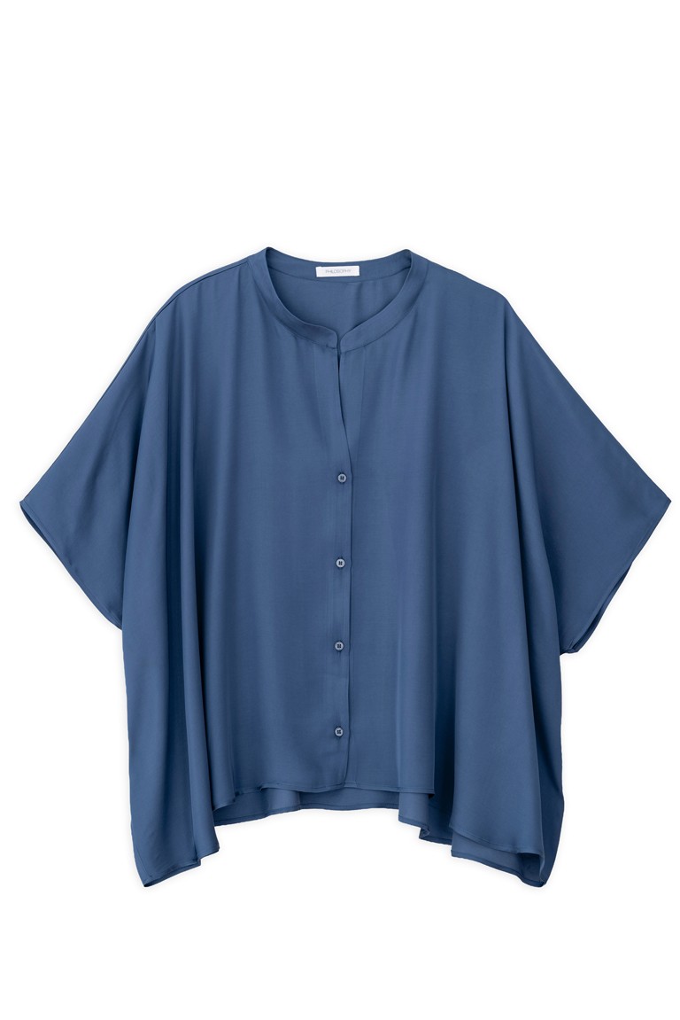 satin fine ecovero oversized shirt philosophy