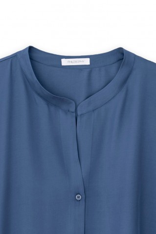 satin fine ecovero oversized shirt philosophy