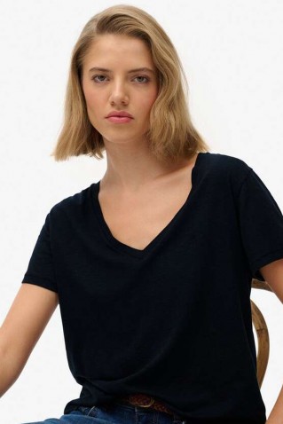 "studios" slub v neck tee superdry & co