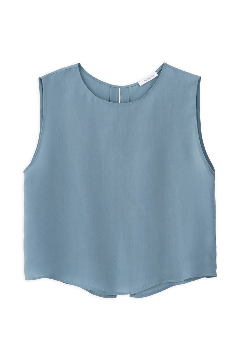 cupro cropped top philosophy
