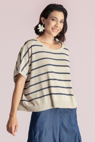 πλεκτη μπλουζα moutaki