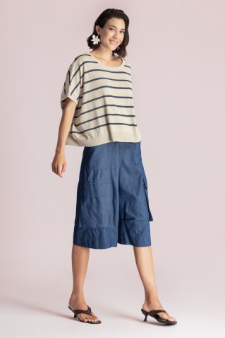 πλεκτη μπλουζα moutaki