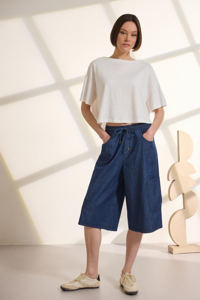 "saphira" denim bermuda namaste