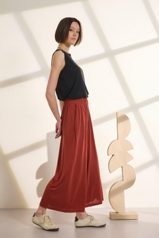 "divra" cropped wide leg pants namaste