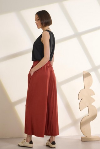 "divra" cropped wide leg pants namaste