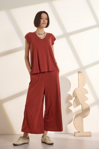 "divra" cropped wide leg pants namaste