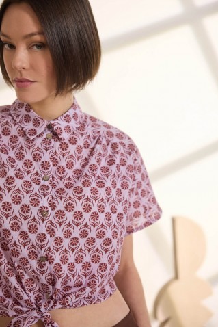 "coronelle" cropped shirt namaste