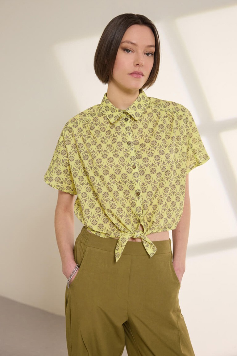 "coronelle" cropped shirt namaste
