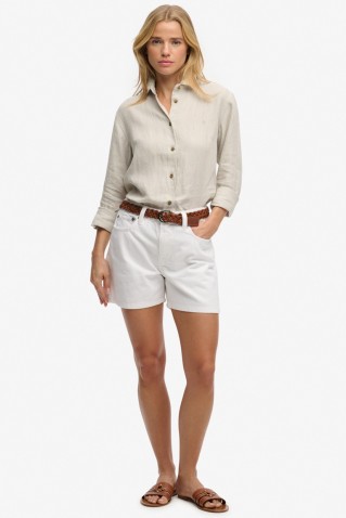 "mid rise" denim shorts superdry & co