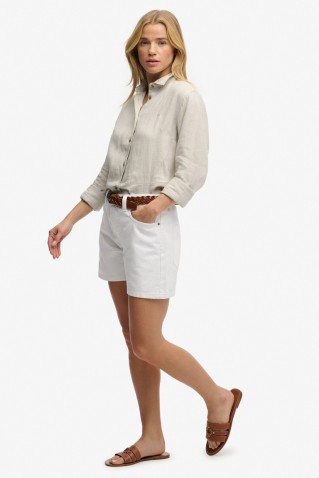 "mid rise" denim shorts superdry & co