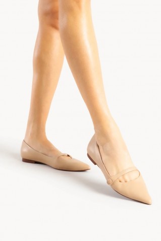 "trina" δερματινες μπαλαρινες massimo santini