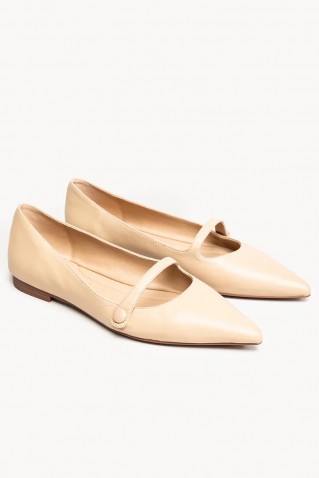 "trina" δερματινες μπαλαρινες massimo santini