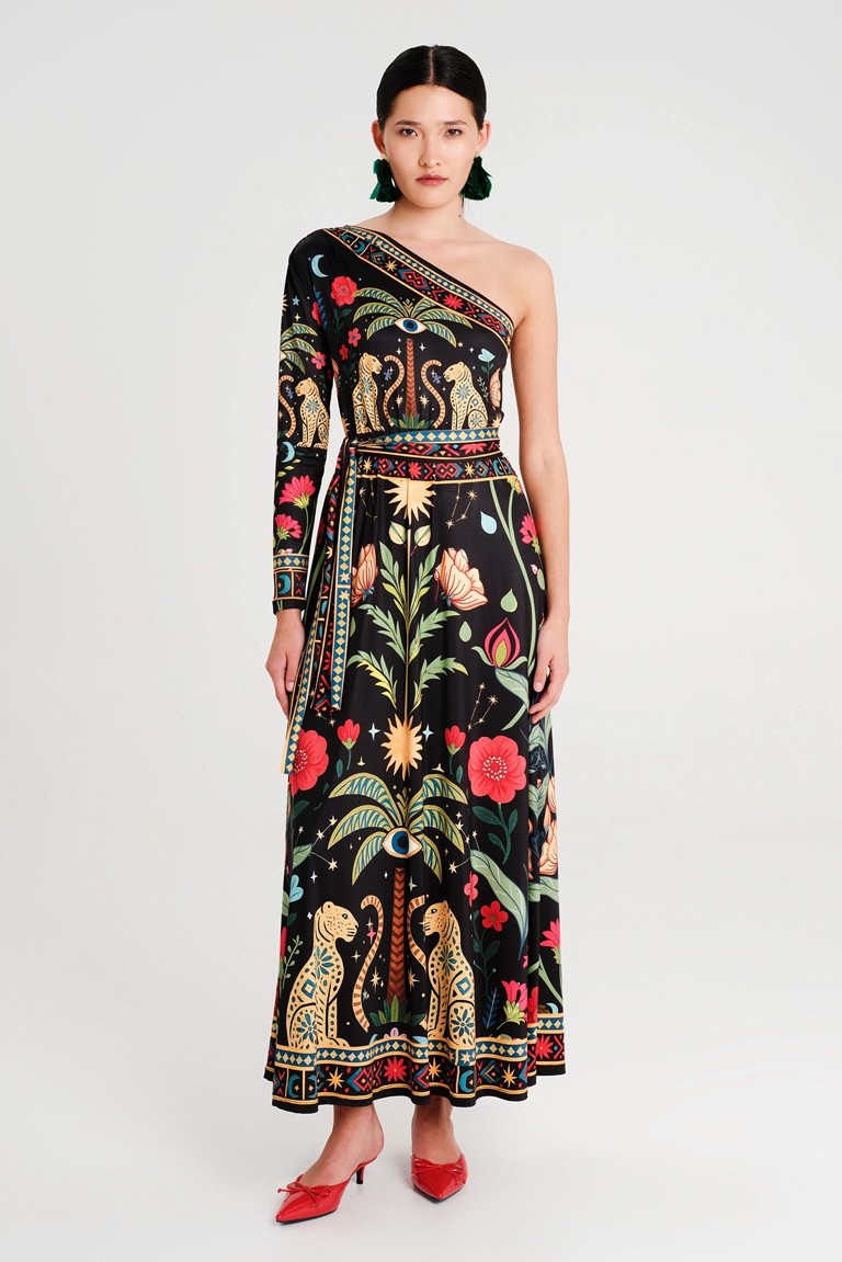 eternity one shoulder long dress peace & chaos