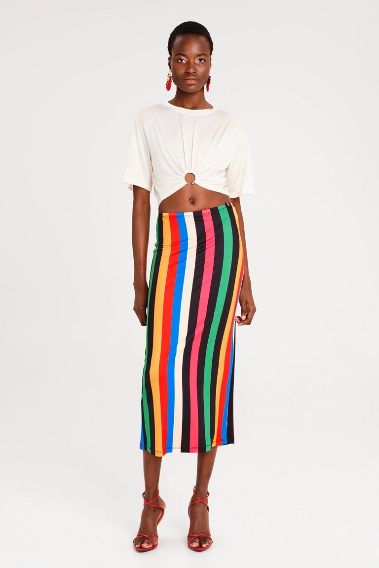 rhythum midi skirt peace & chaos