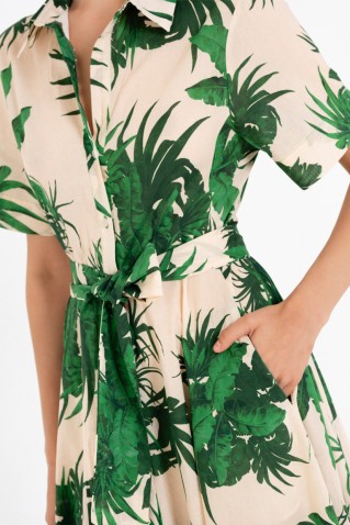 voile print short sleeve dress philosophy