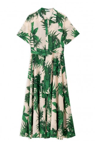 voile print short sleeve dress philosophy