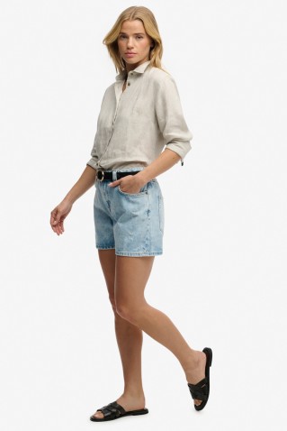"mid rise" denim shorts superdry & co